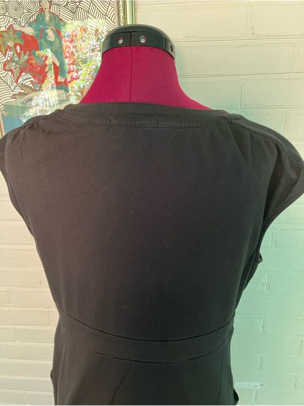 Boden Black Cotton Modal Dress with Pockets - Size Medium (UK 14 US 10R) - Picture 5 of 7